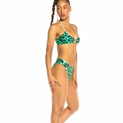 Grimey Yanga Leopard Bikini Top Ss20 Green Online
