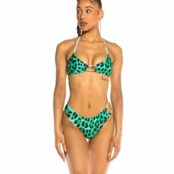 Grimey Yanga Leopard Bikini Bottom Ss20 Green Best