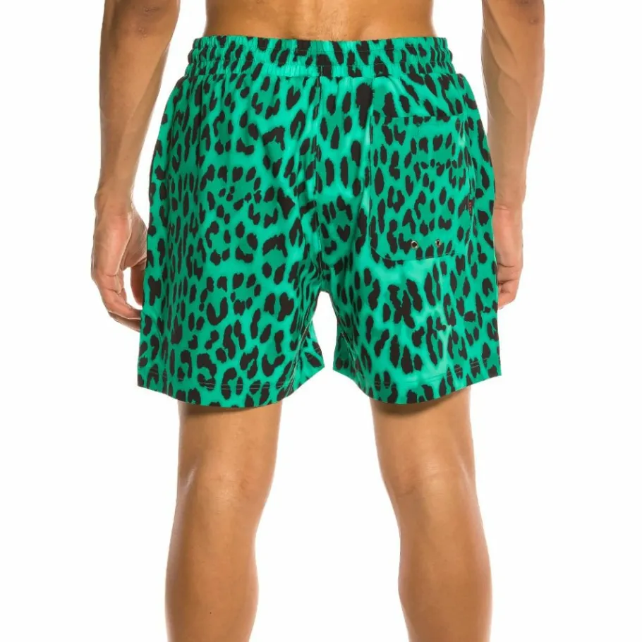 Grimey Yanga Swimming Shorts Leopard Ss20 Green New