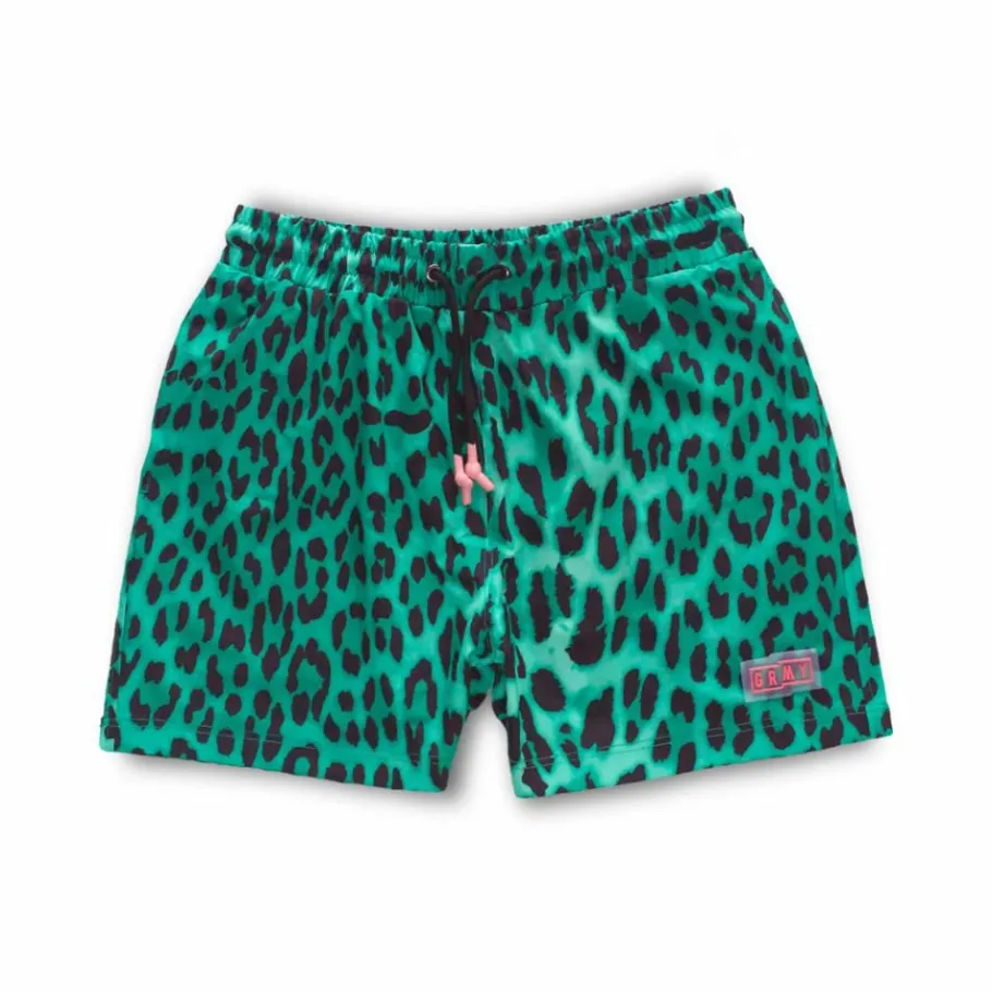 Grimey Yanga Swimming Shorts Leopard Ss20 Green New