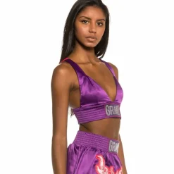 Grimey Yoga Fire Girl Top Fw20 Purple New
