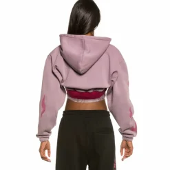 Grimey Yoga Fire Super Crop Hoodie Ss20 Violet Outlet