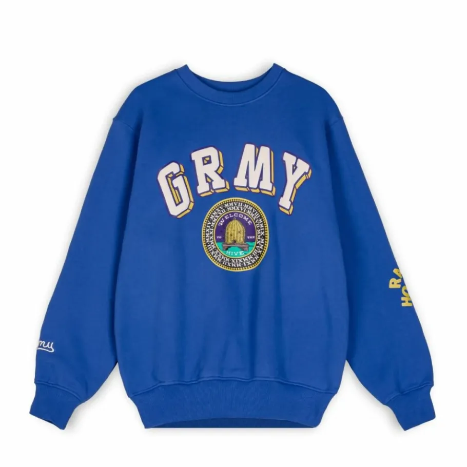 Grimey Pack Pant + Crewneck "Hive" Heavyweight - Blue - Fall 22 Store