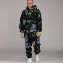 Grimey Pack Pant + Hoodie Lost Boys Sherpa - Black - Winter 22 Clearance