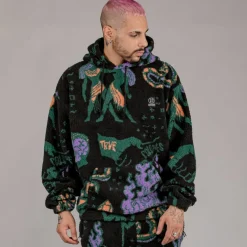 Grimey Pack Pant + Hoodie Lost Boys Sherpa - Black - Winter 22 Clearance
