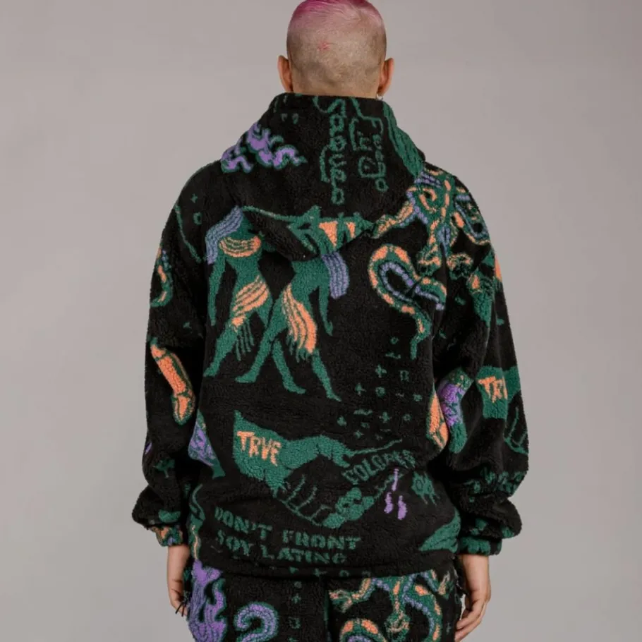 Grimey Pack Pant + Hoodie Lost Boys Sherpa - Black - Winter 22 Clearance