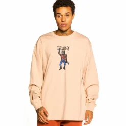 Grimey Pack Pant + Ls Tee "Jazz Thing" - Ochre/Cream - Fall 21 Discount