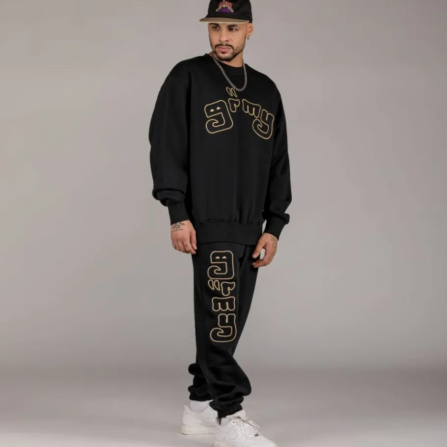 Grimey Pack Pant + Sweatshirt "Lust Mantra" - Black - Fall 22 Best Sale