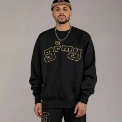 Grimey Pack Pant + Sweatshirt "Lust Mantra" - Black - Fall 22 Best Sale