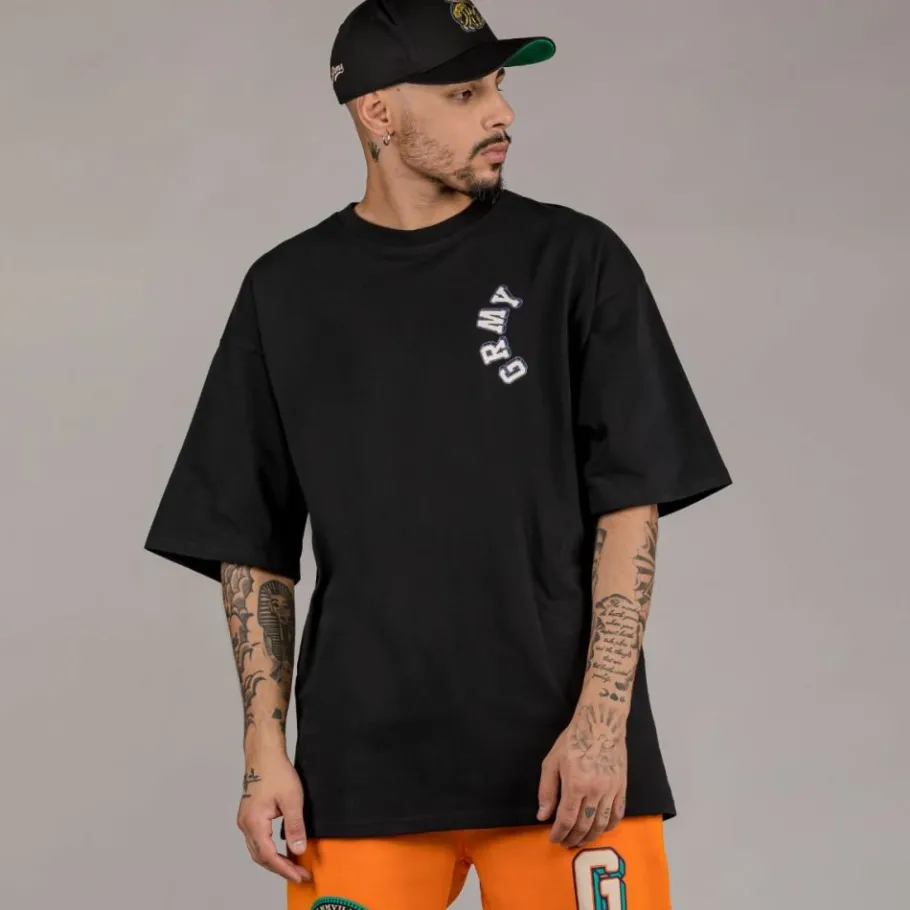 Grimey Pack Pant + Tee "Hive" Heavyweight - Black/Orange - Fall 22 Online