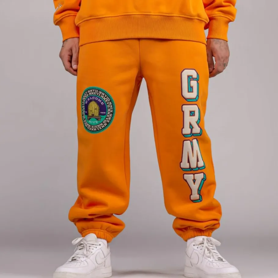Grimey Pack Pant + Tee "Hive" Heavyweight - Black/Orange - Fall 22 Online