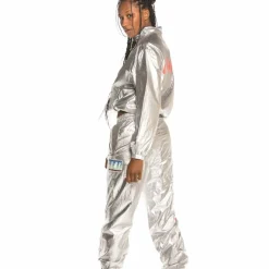 Grimey Pack Pant + Track Jacket Planet Noire Girl Fw19 Silver Flash Sale