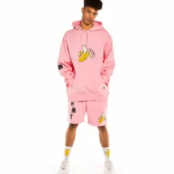 Grimey Pack Short + Hoodie "Jungle Punch" - Pink - Spring 22 Discount