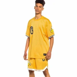 Grimey Pack Short + Mesh Tee "Jungle Punch" - Yellow - Spring 22 Online