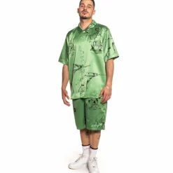 Grimey Pack Shorts + Shirt "Hope Unseen Vimana" - Green - Summer 21 New