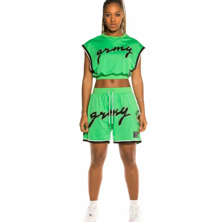 Grimey Pack Sweatshort + Top "Strange Fruit" Mesh - Green - Spring 21 Store