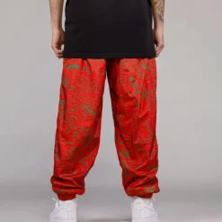 Grimey Pantalon Chandal The Toughest Satin Red - Spring 23 Outlet