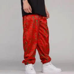 Grimey Pantalon Chandal The Toughest Satin Red - Spring 23 Outlet