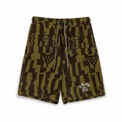 Grimey Pantalon Corto Lucky Dragon All Over Jacquard Baggy - Black - Ss24 Fashion