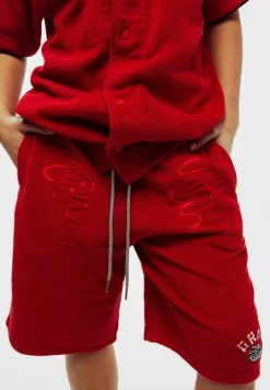 Grimey Pantalon Corto Lucky Dragon Terry Towelling - Red - Ss24 Online