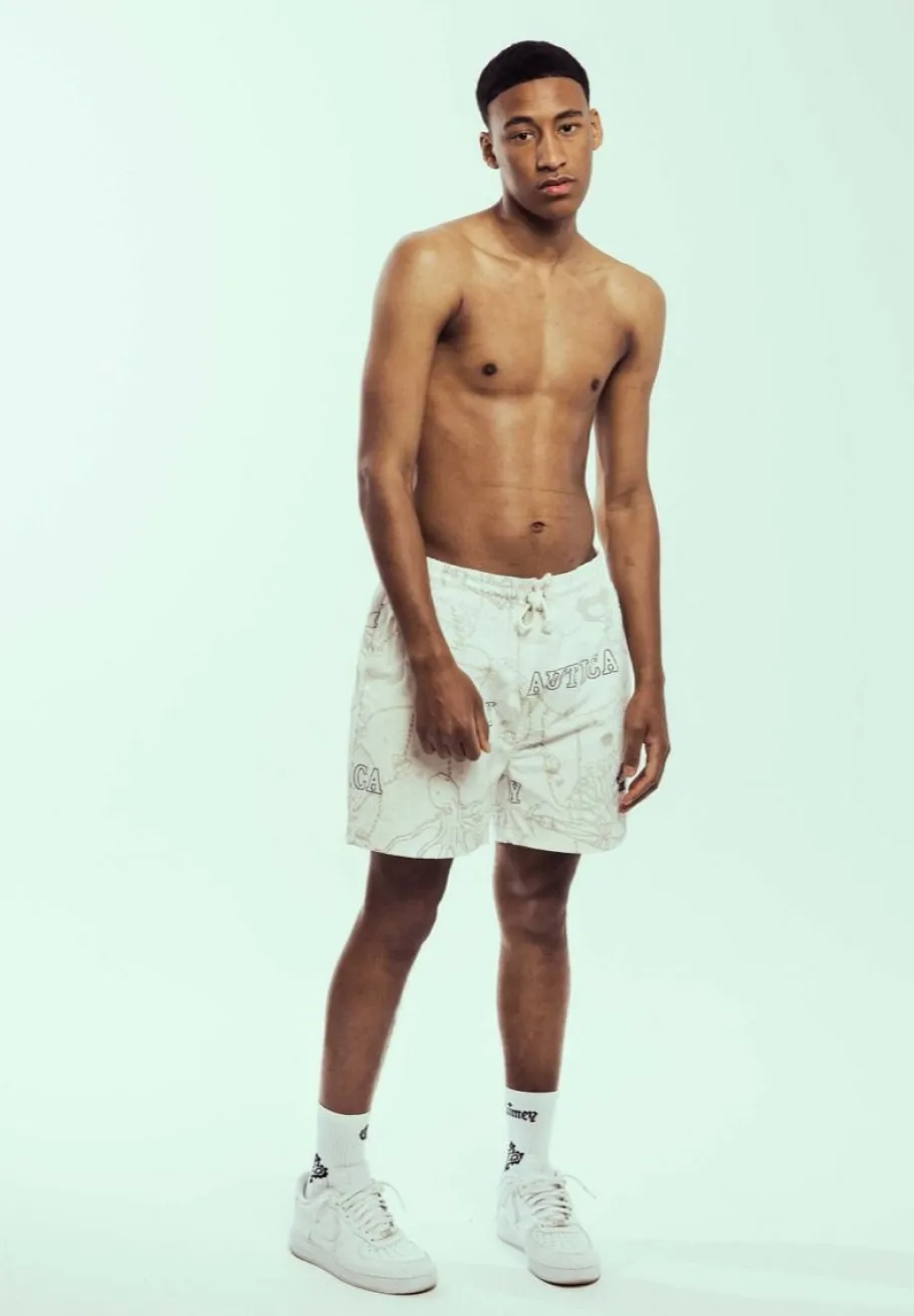 Grimey Pantalon Corto Mighty Harmonist Nautica X Grmy - White - Ss24 Clearance