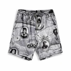 Grimey Pantalon Corto Supastar Satin - Black - Ss24 Cheap