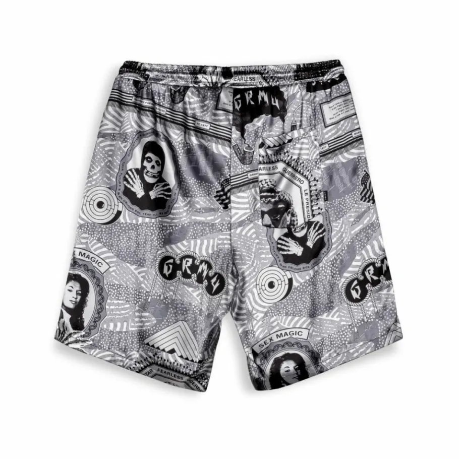 Grimey Pantalon Corto Supastar Satin - Black - Ss24 Cheap