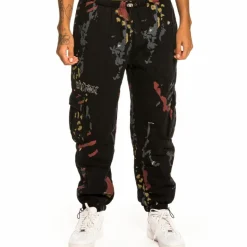 Grimey Pantalon "Jazz Thing" Padded All Over Print Sweatpants - Black - Fall 21 Hot