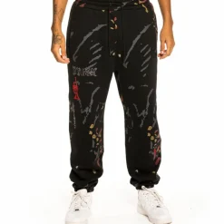 Grimey Pantalon "Jazz Thing All Over Print" Sweatpants - Black - Fall 21 Cheap