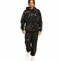 Grimey Pantalon "Jazz Thing All Over Print" Sweatpants - Black - Fall 21 Cheap
