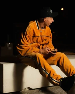 Grimey Pantalon Madrid Velvet - Orange - Fw23 Store