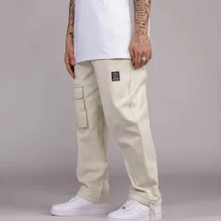 Grimey Pantalon Snow Fox Canvas - Cream - Winter L 22 Online