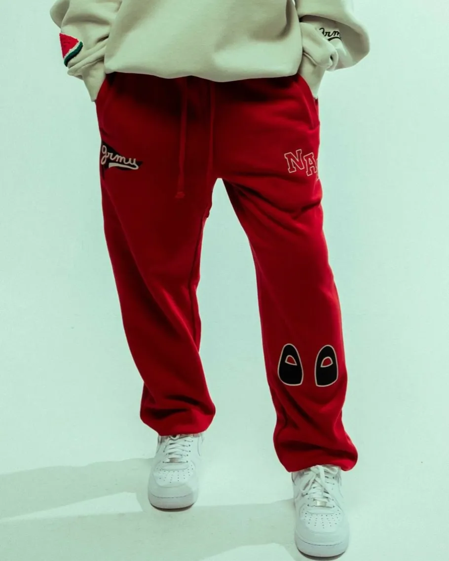 Grimey Panttalon Chandal Nablus - Dark Red - Fw23 Shop