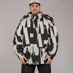 Grimey Parka Snow Fox All Over Print - Black - Winter 22 Shop