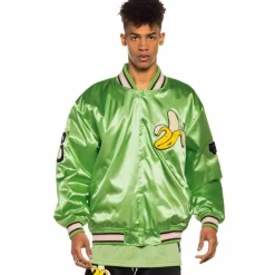 Grimey Satin Jacket Jungle Punch - Green - Spring 22 New