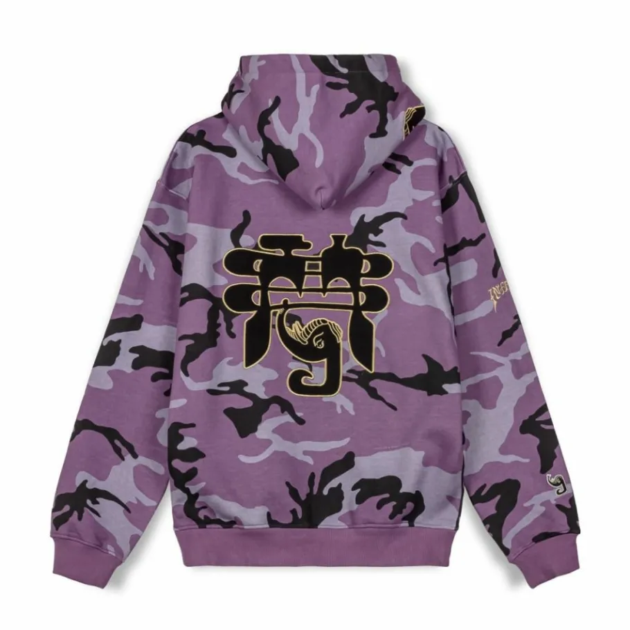 Grimey Sudadera Capucha All Over Print Tusker Temple Vintage - Purple - Fw23 Best