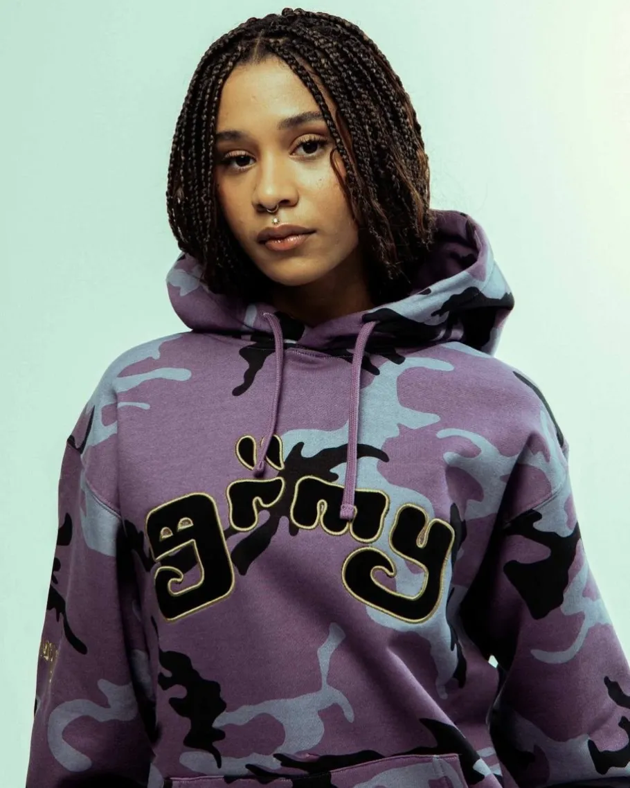 Grimey Sudadera Capucha All Over Print Tusker Temple Vintage - Purple - Fw23 Best