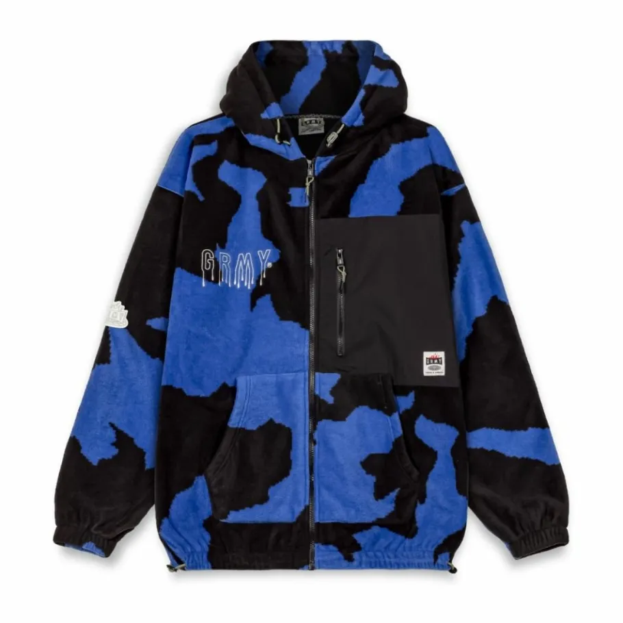 Grimey Sudadera Capucha Back At You All Over Print Polar - Royal Blue - Fw23 Shop