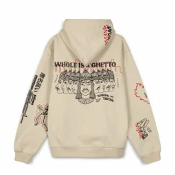 Grimey Sudadera Capucha Back At You Wide Hole Vintage - Cream - Fw23 Outlet