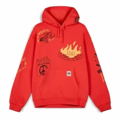 Grimey Sudadera Capucha Back At You Wide Hole Vintage - Red - Fw23 Best