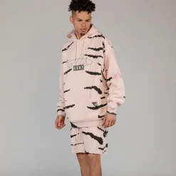 Grimey Sudadera Capucha Cloven Tongues All Over Print Vintage - Cream - Summer 23 Cheap