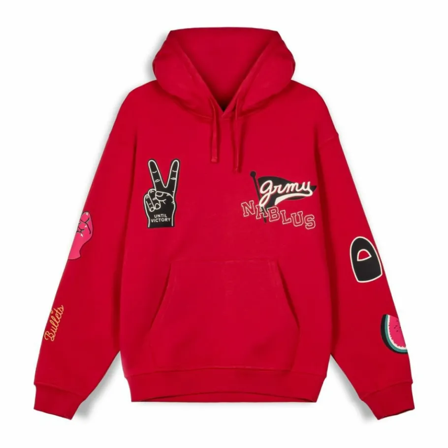 Grimey Sudadera Capucha Nablus Vintage - Dark Red - Fw23 Cheap