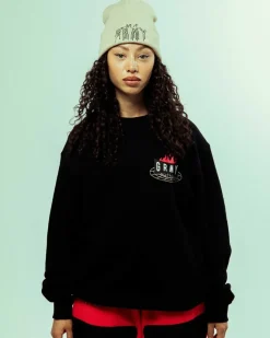 Grimey Sudadera Back At You Vintage Crewneck - Black - Fw23 Discount