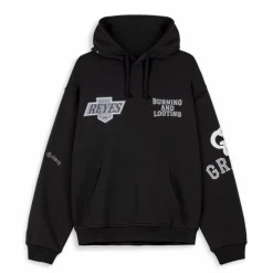 Grimey Sudadera Causing Panic Vintage Hoodie - Black - Ss24 Best