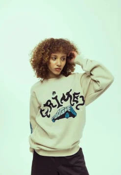 Grimey Sudadera Causing Panic The Charleston Blvd Vintage - Cream - Ss24 Flash Sale