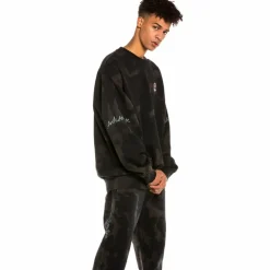 Grimey Sudadera Day Dreamer Crewneck Bleached Black - Spring 22 Cheap