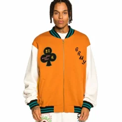 Grimey Sudadera "Destroy All Fear" Zip Crewneck - Brick - Fall 21 Clearance