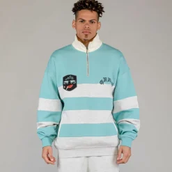 Grimey Sudadera Fire Route High Neck - Blue - Spring 23 Cheap