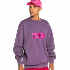 Grimey Sudadera Flying Saucer Crewneck Fw19 Purple New