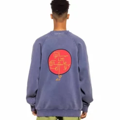 Grimey Sudadera "Glorified" Crewneck - Washed Blue - Spring 22 Best Sale